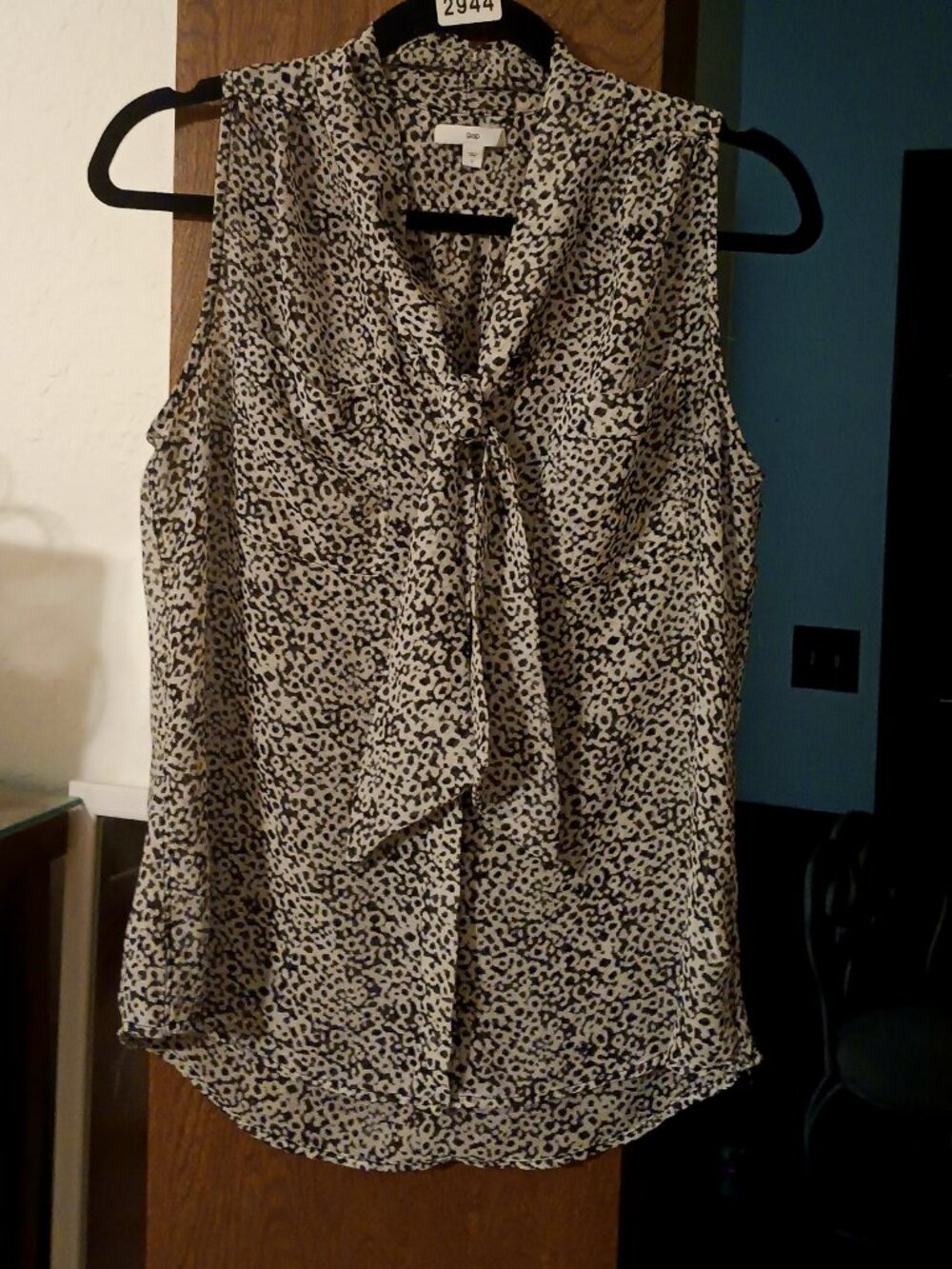 Sleeveless semi-sheer blouse from Gap, Sz S. Versatile.